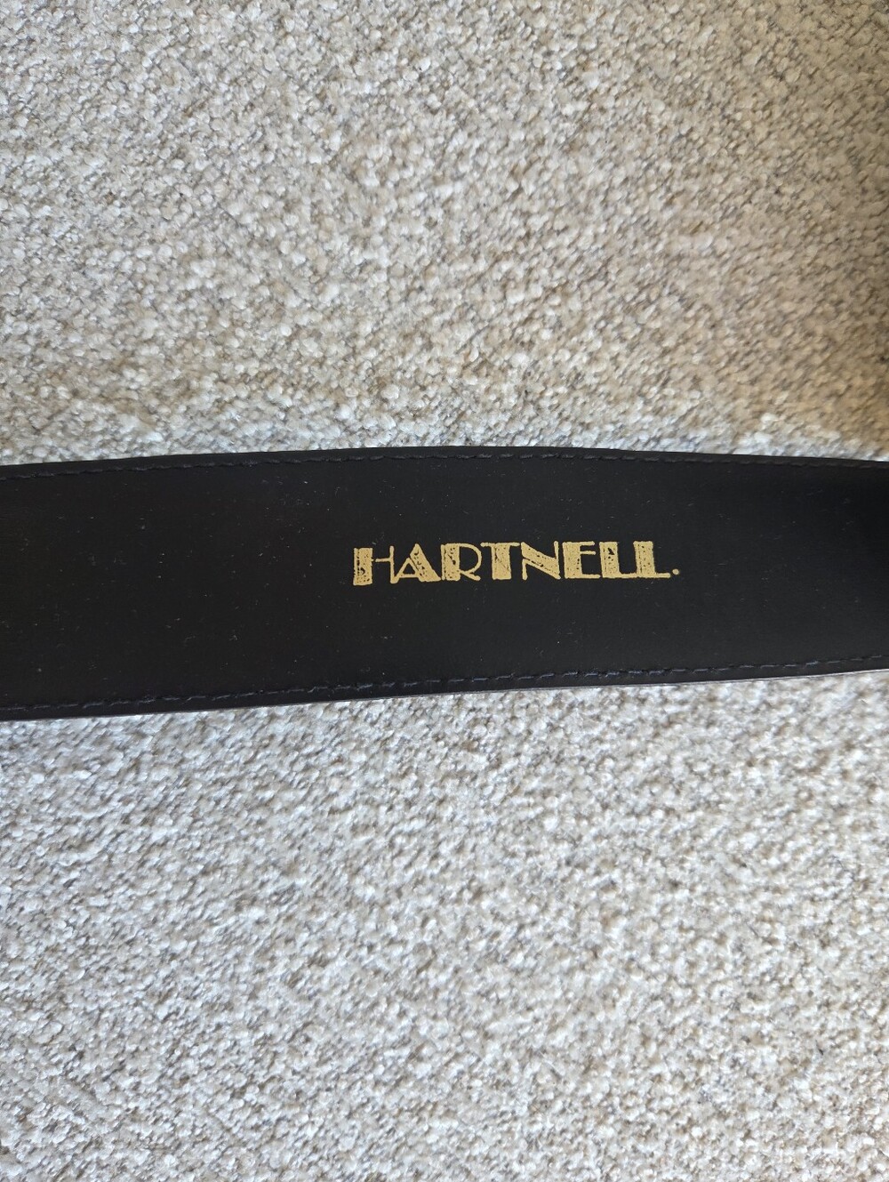 ​Vintage Hartnell Black Alligator Grain Sunflower Belt M - Picture 7 of 12